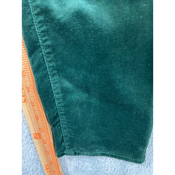 NWT Loft Corduroy Pants Womens 31/12 Straight Leg Velour Christmas Green - Picture 8 of 8